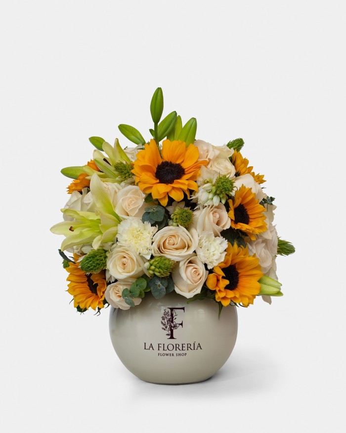 Ramo de Rosas y Girasoles Beautiful Sunset