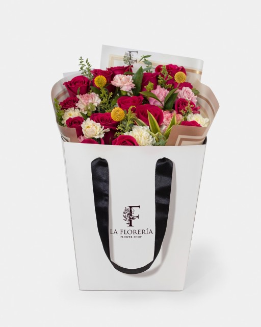 Ramo de Rosas Pink Box